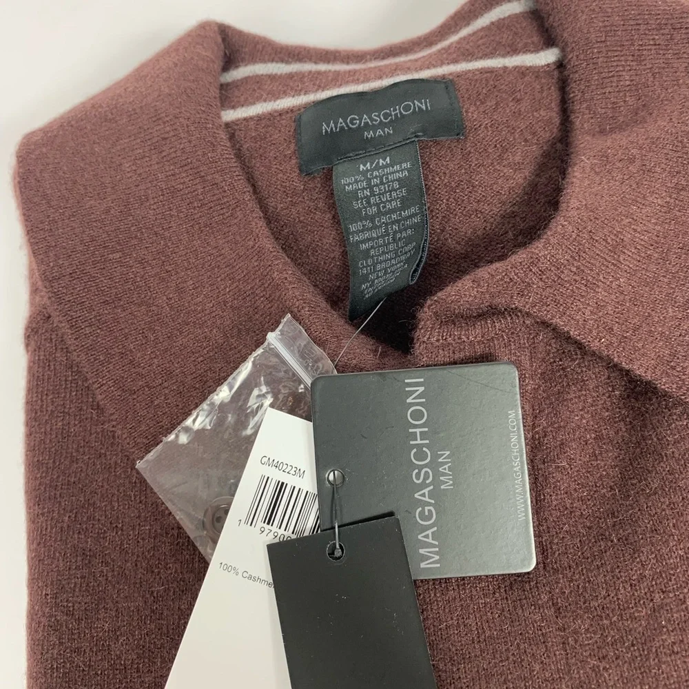 Magaschoni Men's Brown Sweater